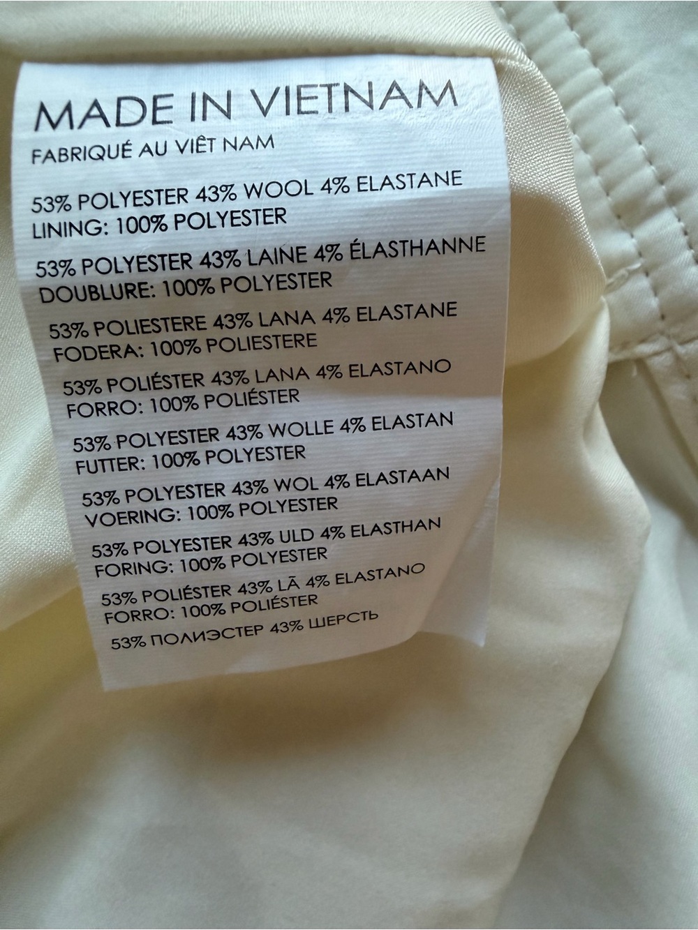 Club Monaco Ivory Wool Blend Cropped Wide Leg Culotte Trousers Pants Size 12 - Picture 8 of 10